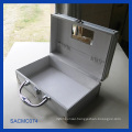 Silver Striped ABS Makeup Briefcase for Makeup Kit (SACMC074)